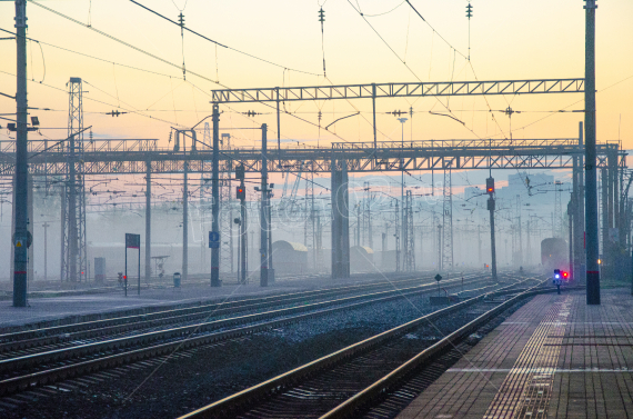 Утренний туман на станции Уфа